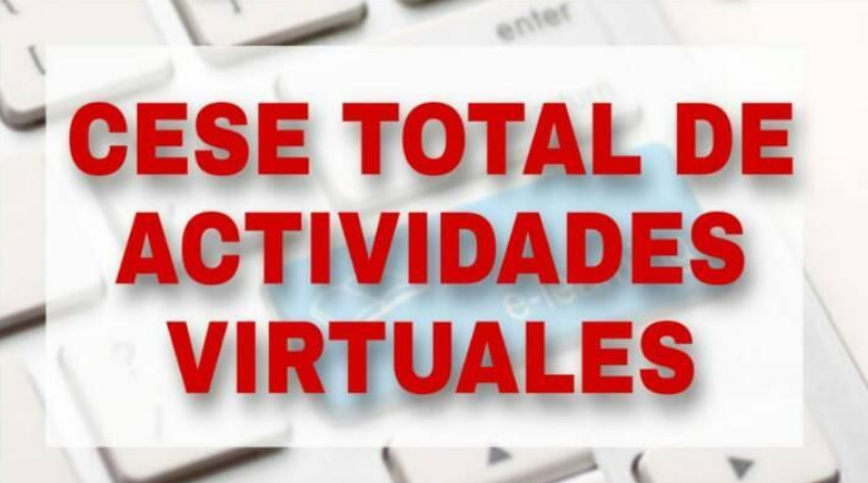 Cese total de actividades