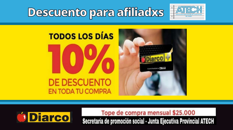 Descuento para afiliadxs de ATECh Chubut