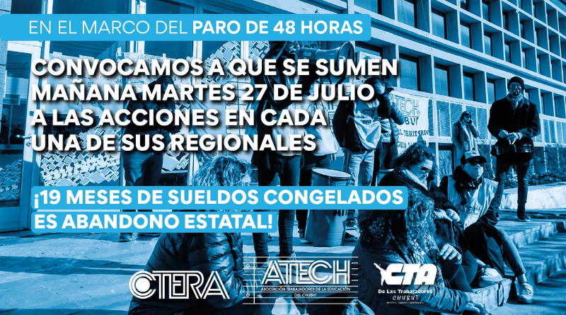 19 meses de sueldos congelados es abandono estatal
