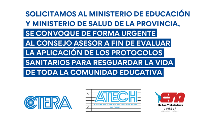 COVID-19: Solicitamos a los Ministerios provinciales de Educación y de Salud la convocatoria urgente al Consejo Asesor
