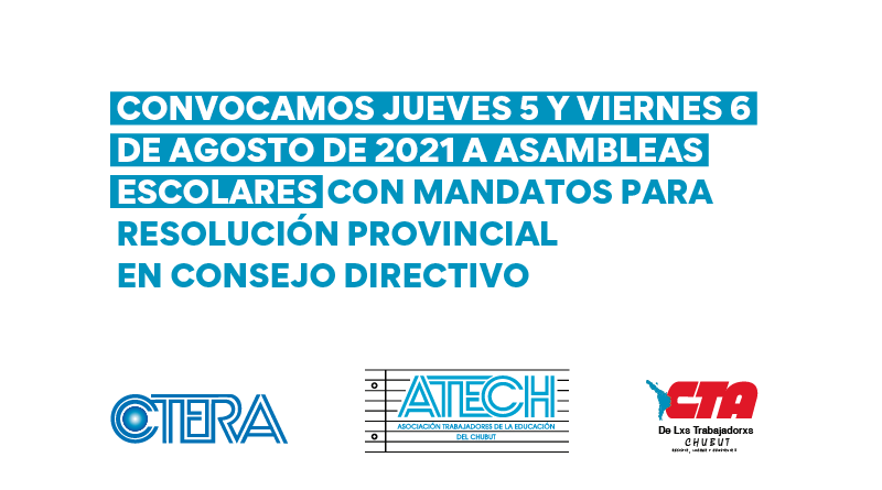 Convocamos a asambleas escolares con mandatos el jueves 5 y viernes 6