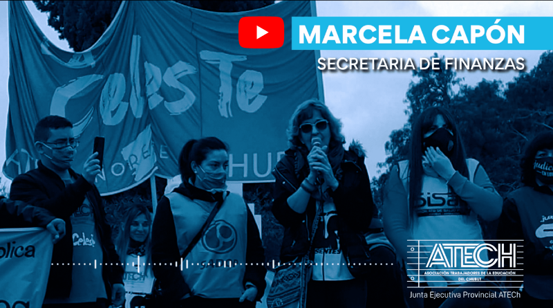 Declaraciones de Marcela Capón en la movilización provincial