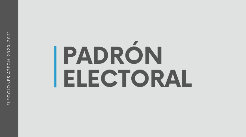 Padrón electoral – Elecciones generales 2020-2021