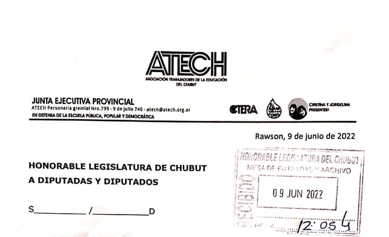 Presentación de ATECH en la Legislatura de Chubut