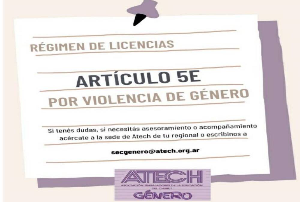 Díptico sobre Licencia 5e – por violencia de género
