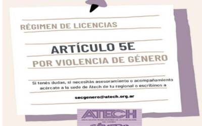 Díptico sobre Licencia 5e – por violencia de género