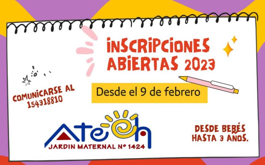 Inscripciones abiertas para el Jardín Maternal N°1424 de Trelew