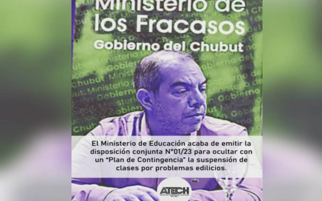 El Ministerio de Educación busca ocultar la suspensión de clases por problemas edilicios