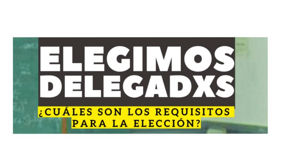 Elegimos delegadxs: ¿Cuáles son los requisitos para la elección?