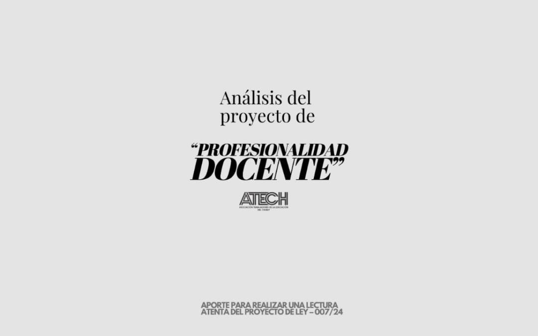 Análisis de la ley de “profesionalidad docente”