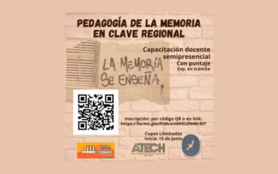 Invitamos a la propuesta: “Pedagogía de la Memoria en clave regional”